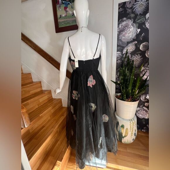 Anthropologie Geisha Designs Floral Tulle Corset Dress / size S - Picture 11 of 12